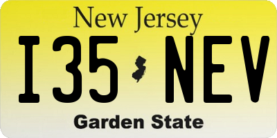NJ license plate I35NEV