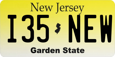 NJ license plate I35NEW