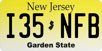 NJ license plate I35NFB