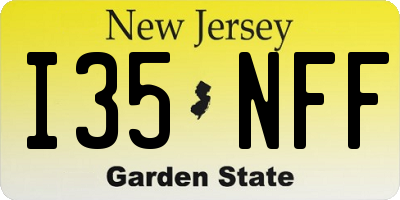 NJ license plate I35NFF
