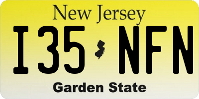 NJ license plate I35NFN