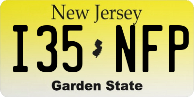 NJ license plate I35NFP