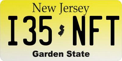 NJ license plate I35NFT
