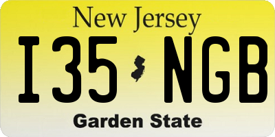 NJ license plate I35NGB