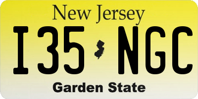 NJ license plate I35NGC