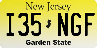 NJ license plate I35NGF