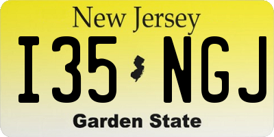 NJ license plate I35NGJ