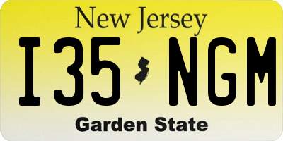 NJ license plate I35NGM