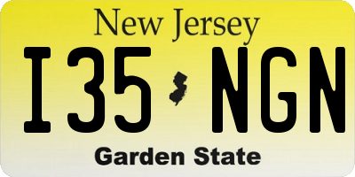 NJ license plate I35NGN
