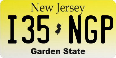 NJ license plate I35NGP