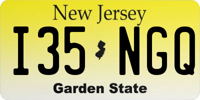 NJ license plate I35NGQ