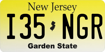 NJ license plate I35NGR