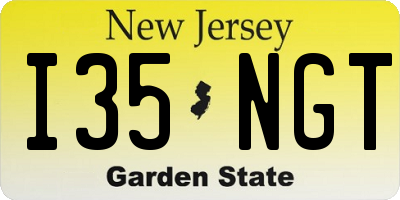 NJ license plate I35NGT
