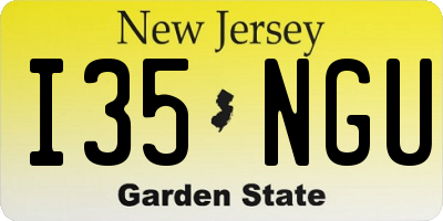 NJ license plate I35NGU