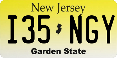NJ license plate I35NGY