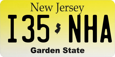 NJ license plate I35NHA