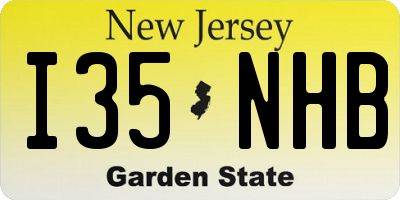 NJ license plate I35NHB