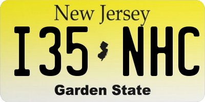 NJ license plate I35NHC
