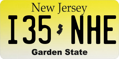 NJ license plate I35NHE