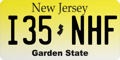 NJ license plate I35NHF