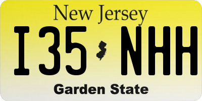 NJ license plate I35NHH