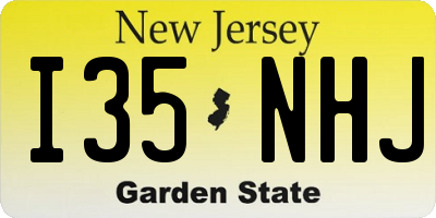 NJ license plate I35NHJ