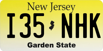 NJ license plate I35NHK