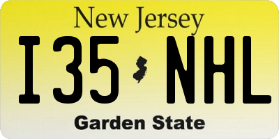 NJ license plate I35NHL