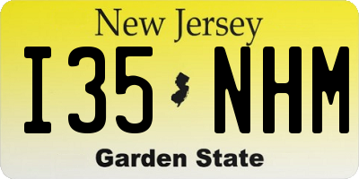 NJ license plate I35NHM