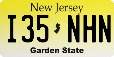 NJ license plate I35NHN