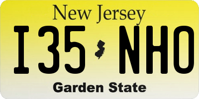 NJ license plate I35NHO