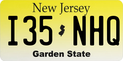 NJ license plate I35NHQ