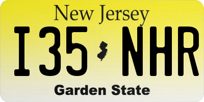 NJ license plate I35NHR