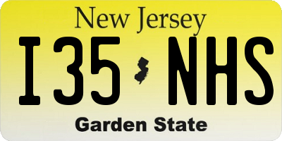 NJ license plate I35NHS