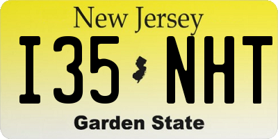 NJ license plate I35NHT