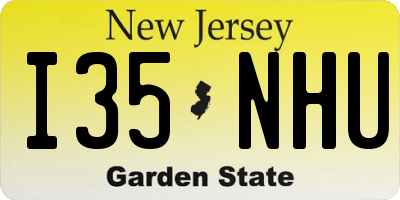 NJ license plate I35NHU