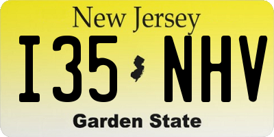NJ license plate I35NHV