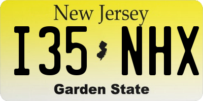 NJ license plate I35NHX