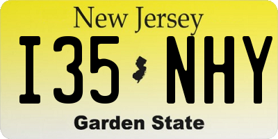 NJ license plate I35NHY