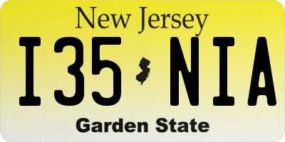 NJ license plate I35NIA