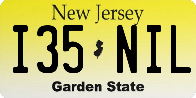 NJ license plate I35NIL