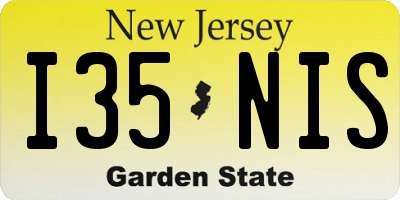 NJ license plate I35NIS