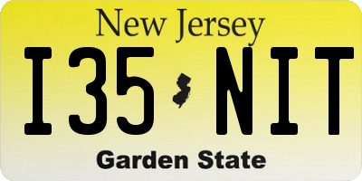 NJ license plate I35NIT