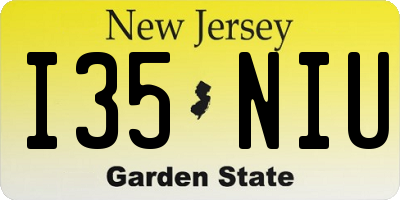 NJ license plate I35NIU