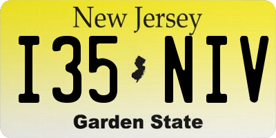 NJ license plate I35NIV