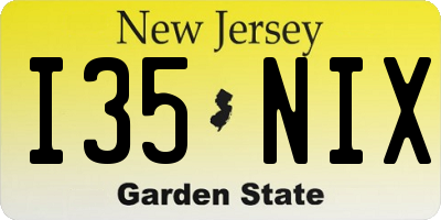 NJ license plate I35NIX