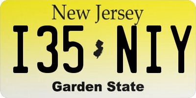NJ license plate I35NIY