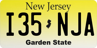 NJ license plate I35NJA