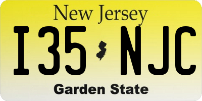 NJ license plate I35NJC