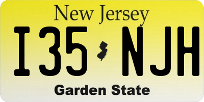 NJ license plate I35NJH